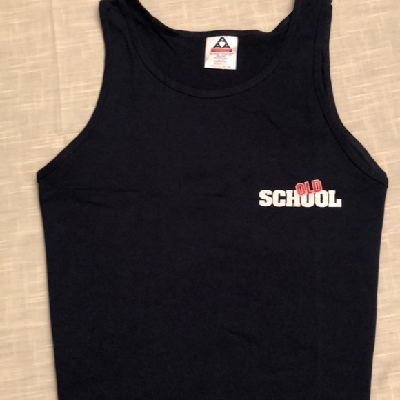 OLD SCHOOL TANK TOP  MOVIE PROMO  XL NAVY WILSON FERRELL VAUGHN COMEDY #531 - Picture 5 of 9